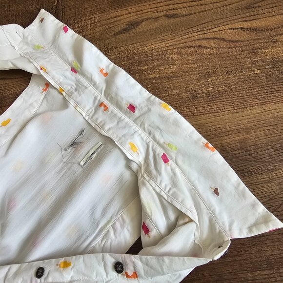 HD in Paris Paleta Popsicle A-Line Sleeveless Button Up Shirt Dress 0 2 XS - Picture 6 of 15